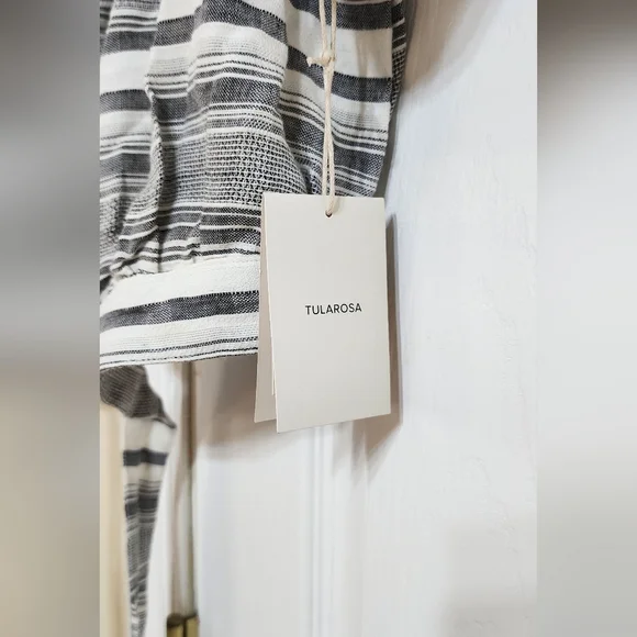 Striped Black and White Women's Top - Picture 4 of 6